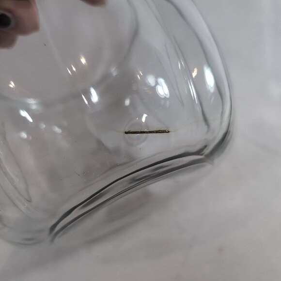 Anchor Hocking Glass Pumpkin Jar Lid Clear Fall Halloween 8" 2.2 qt Candy Treat - Picture 6 of 11